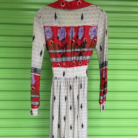 Vintage 70's Nancy B of California Multi Print Maxi *Authentic Halloween Costume - Picture 5 of 12